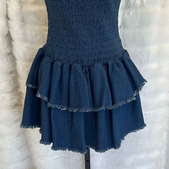 So Be Ruched Ruffle Dress (M) - Picture 2 of 8